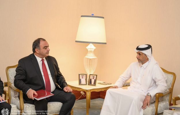 Minister of Internal Affairs and Minister of Interior of the State of Qatar discussed ways of developing cooperation