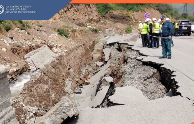 Քաջարանում փլուզվել է Ողջի գետի հարակից պատնեշը․ ավտոճանապարհը միակողմանի փակ է