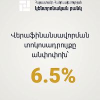 Վերաֆինանսավորման տոկոսադրույքը մնացել է անփոփոխ