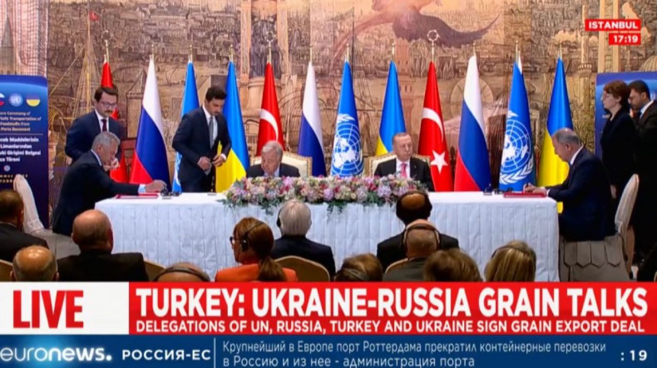 Ռուսաստանի, Ուկրաինայի, Թուրքիայի և ՄԱԿ-ի ներկայացուցիչները համաձայնագրեր ստորագրեցին հացահատիկի արտահանման վերաբերյալ