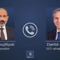 Փաշինյանը հեռախոսազրույց է ունեցել ԱՄՆ պետքարտուղար Էնթոնի Բլինքենի հետ